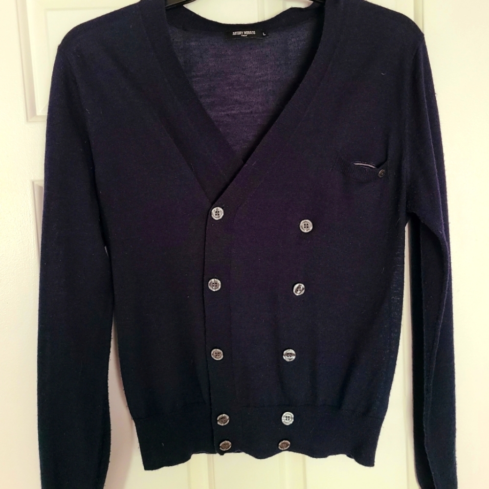 ANTHONY MORATO italian wool double breast sweater